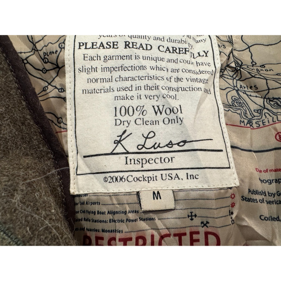 Cockpit USA Womens Wool Army Blanket Field Coat Jacket Sz S Zip M-2006 Pattern B - Picture 11 of 16